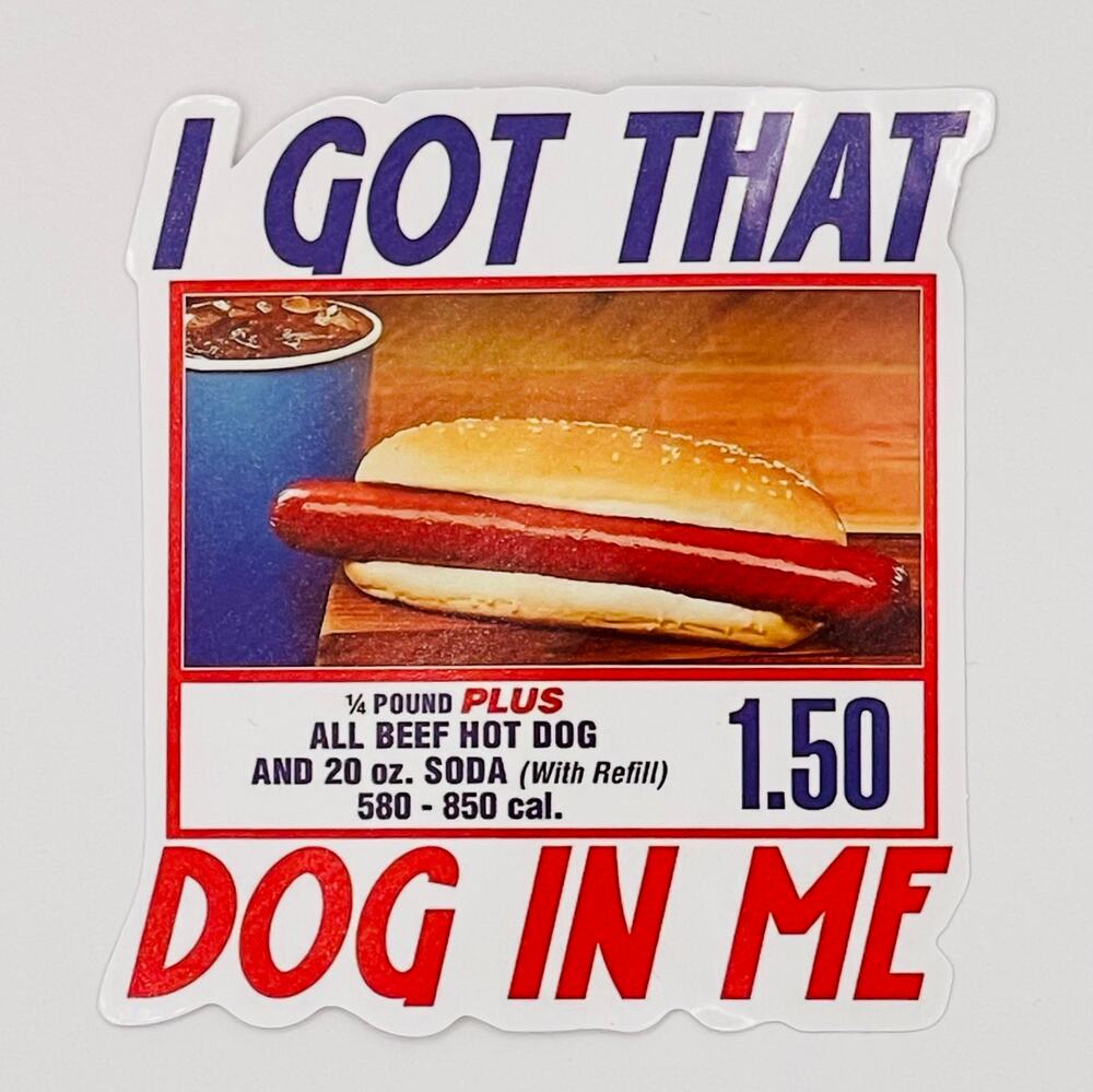Costco Hot Dog Sticker NEW Glizzy Hotdog